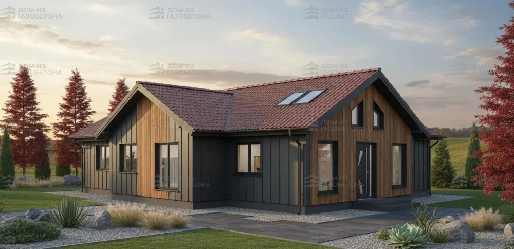 Проект Одноэтажный дом 13 на 19, 153 м2