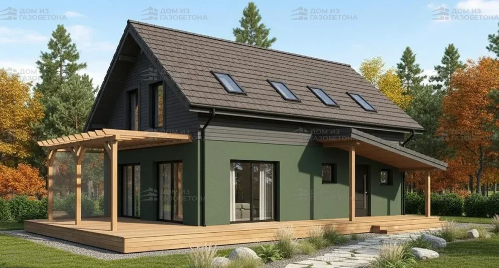 Проект Двухэтажный дом 15 на 10, 172 м2