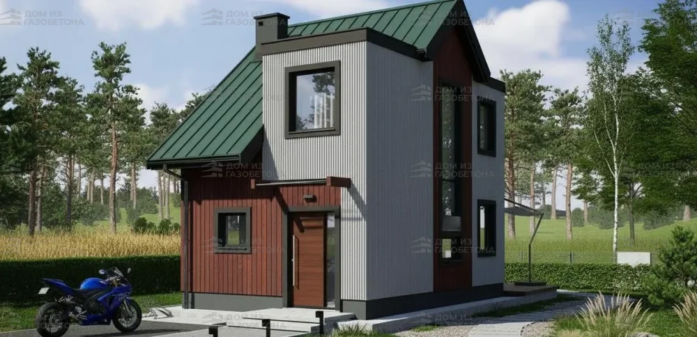 Проект Двухэтажный дом 5 на 8, 54 м2