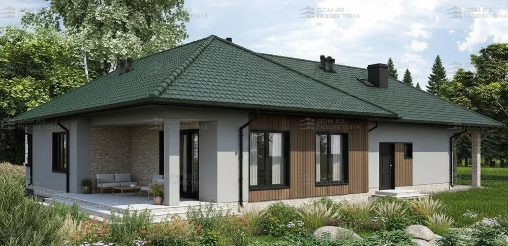 Проект Одноэтажный дом 22 на 17, 189 м2