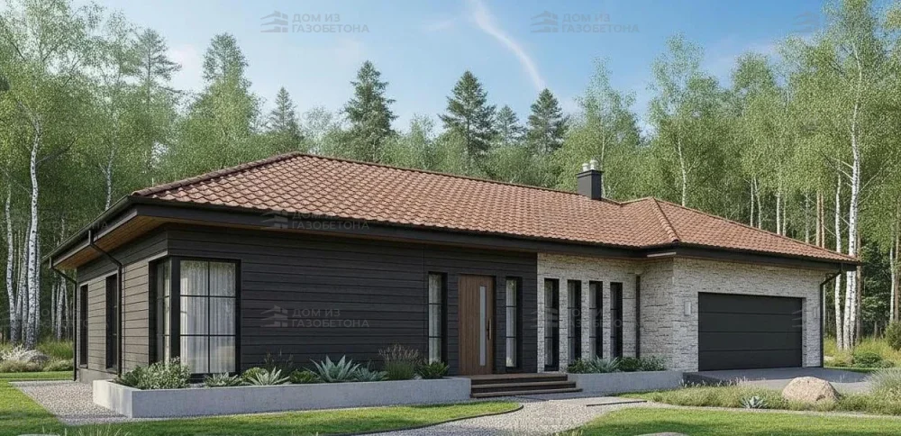 Проект Одноэтажный дом 23 на 19, 237 м2