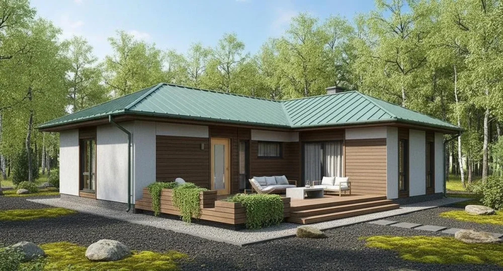 Проект Одноэтажный дом 13 на 16, 116 м2