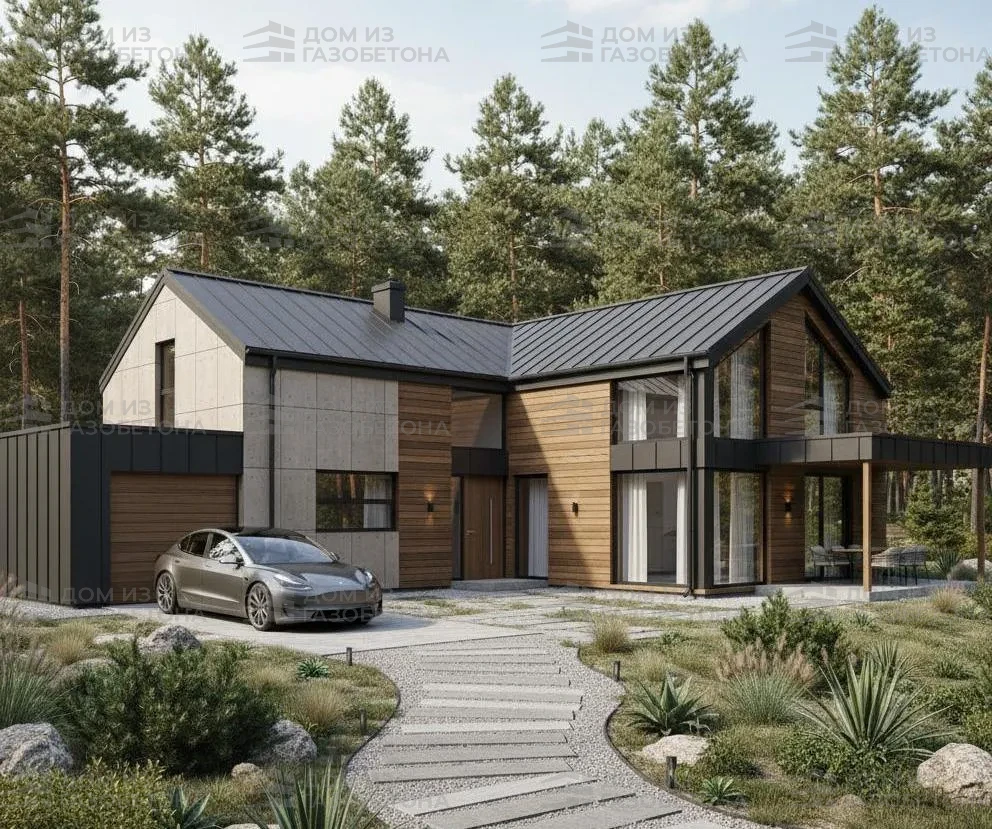 Проект Двухэтажный дом 14 на 15, 176 м2