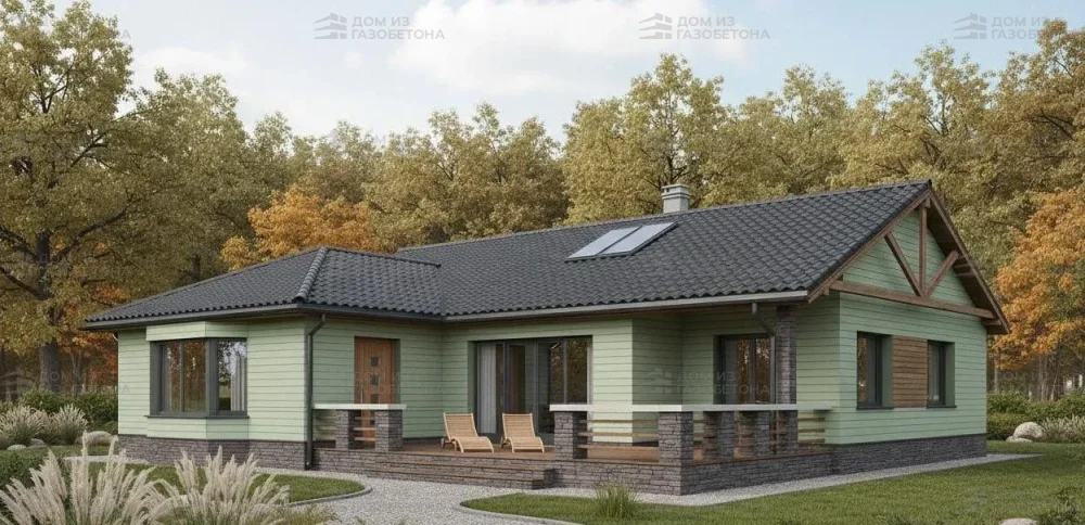 Проект Одноэтажный дом 16 на 21, 187 м2