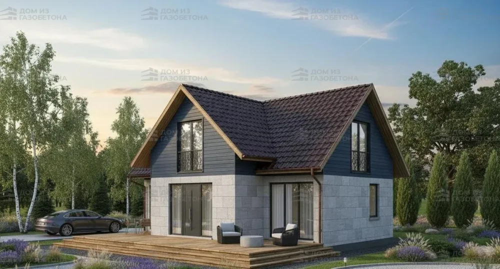 Проект Двухэтажный дом 11 на 12, 154 м2