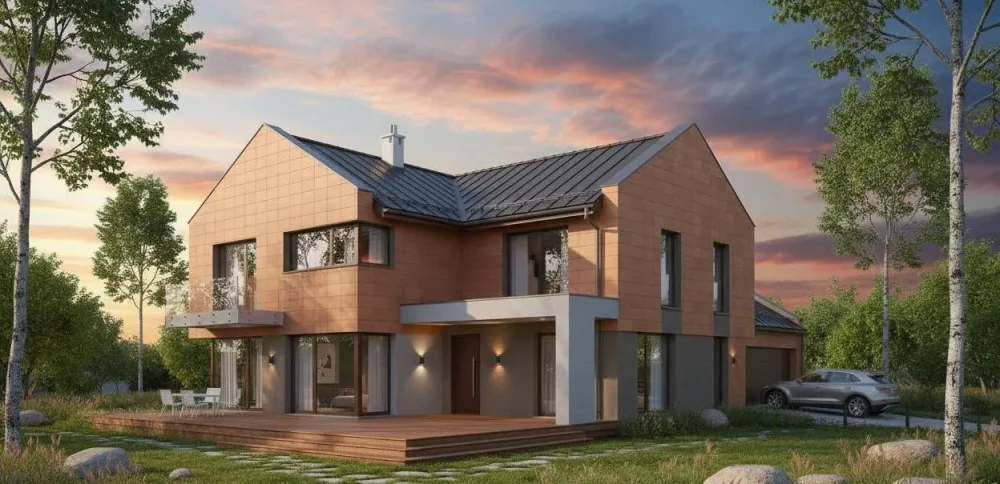 Проект Двухэтажный дом 12 на 25, 255 м2