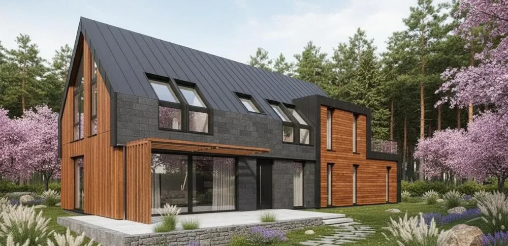 Проект Двухэтажный дом 18 на 11, 210 м2